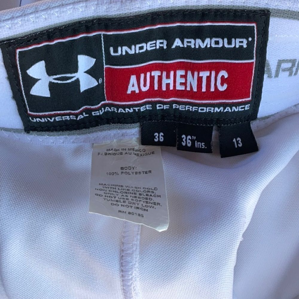 Take 50% OFF- Under Armor Authentic Striped Baseball Men, Size-36 - Picture 9 of 9